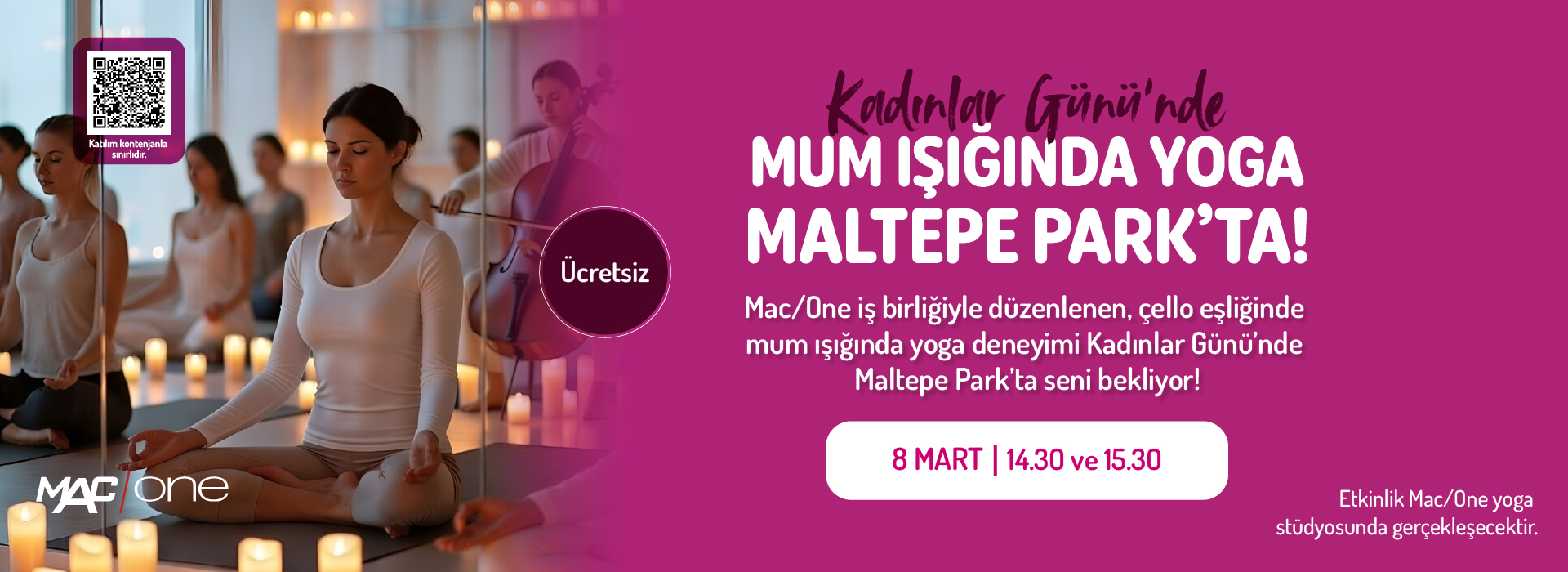 Maltepe Park, Yoga by Candelight at Mac/One